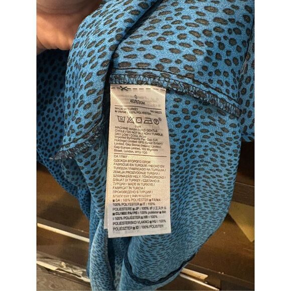 NWT Banana Republic Blue & Black Animal Print Sheath Mini Dress Size 0 MSRP $149 - Picture 8 of 8